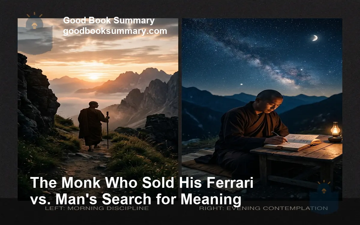 The monk who sold his Ferrari vs man's search for meaning: routine and meaning compared